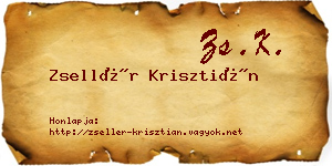 Zsellér Krisztián névjegykártya
